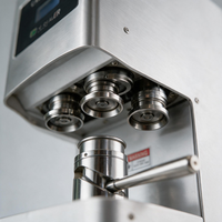 Nouvelle machine automatique de scellage de boîtes 370W 300-500 pièces/h 40-85mm Scelleuse de boîtes en plastique PET pour café, lait, thé, desserts CE 304
