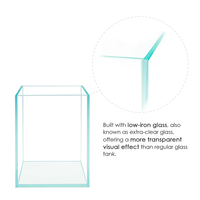 Aquarium en verre rectangulaire de haute qualité en gros, 20 gallons, aquarium intelligent, taille personnalisée, décoration de la maison