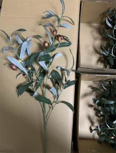 QSLH-VF005 all'ingrosso piante artificiali oliva 4 rami con frutta <span class=keywords><strong>ramo</strong></span> di <span class=keywords><strong>ulivo</strong></span> steli <span class=keywords><strong>ramo</strong></span> di <span class=keywords><strong>ulivo</strong></span> artificiale per la decorazione - Product Image 5