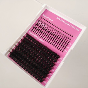 Cils en grappes en gros avec cils individuels inférieurs, mélange de courbures CD, cils naturels en faux vison, kit de grappes de cils DIY, logo personnalisé - Product Image 2