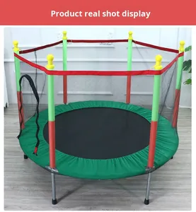 Trampoline rond en métal pour adultes, lit rebondissant d'intérieur, parc de jeux pour bébés, <span class=keywords><strong>filet</strong></span> de sécurité - Product Image 6