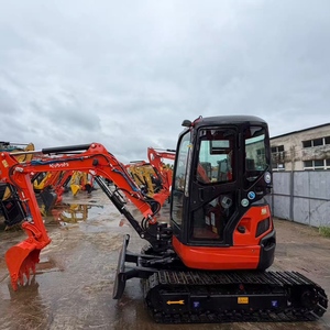 Mini-excavatrice Kubota U27 d'occasion, prête à l'emploi, 2,7 tonnes, petite pelle avec lame de nivellement, en vente. - Product Image 1
