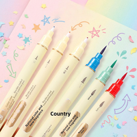 30 colores, estilo chino tradicional, rotuladores de doble punta con pincel suave, a base de agua, para estudiantes, dibujo, logotipo personalizado