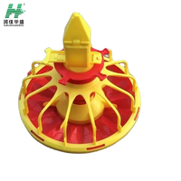 Mangeoires jaunes et rouges pour poulets de chair, ensemble complet, système d'alimentation au sol pour élevage avicole, mangeoire à plateau en PP pour volailles