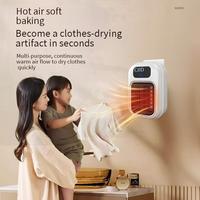 Radiateur Électrique Mural Compact pour Petites Pièces & Salles de Bain, Chauffage Céramique PTC, Minuteur, Télécommande, Idéal pour une Chaleur Rapide