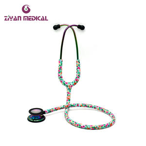 ZY-8001 Double-Diaphragm Stainless Steel <b>Stethoscope</b> Color Doppler Rainbow Ten Head - Product Image 5