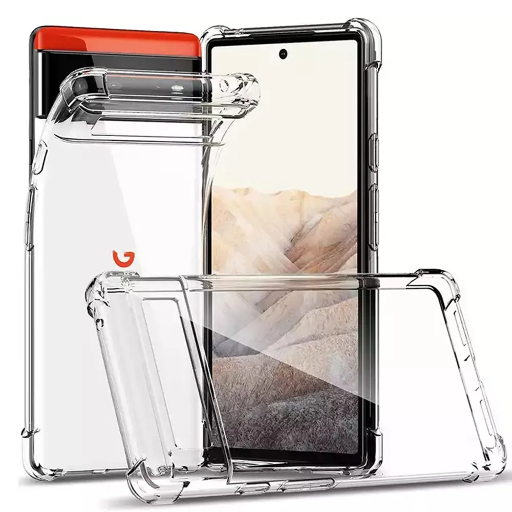 TPU Shockproof Transparent Defender Phone Back Replacement Cover Clear Case For Google Pixel 5A 5G 7Pro 6A 6 7 Pro