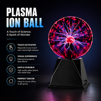 Boule de plasma compacte alimentée par USB, lampe électrique interactive pour bureau, maison, décoration, cadeau