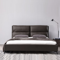 OKF Luxe Italien Minimaliste Roi/Reine Cadre de Lit de Rangement Doux MDF Rembourrage en Bois Élégant Chambre/Salon Meubles pour