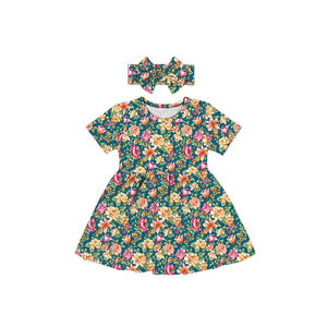 Precioso Vestido de Verano para Niñas de 4 Años con Diadema, Vestido Giratorio para Bebés, Ropa de Boutique para Niñas, Vestidos Casuales - Product Image 5