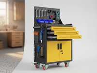 Banc de travail robuste avec armoire intégrée, armoire à outils pour mécanicien pour atelier