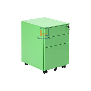 Armoire de classement moderne en acier à 3 tiroirs avec poignée latérale mobile, rangement de bureau pour hôpital et salon - Product Image 1