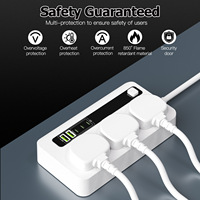 Multiprise USB de style britannique avec prise UK, rallonge multiprise avec construction en ABS et cuivre et protection isolante