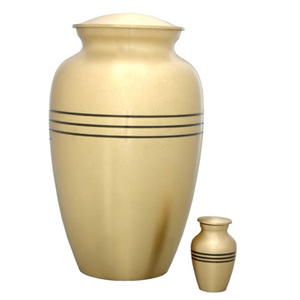 Hand Carved Brass Nickel Mat Finishing Urns Adult Cremation Brass urns With Customized Shape And Designs - Product Image 1