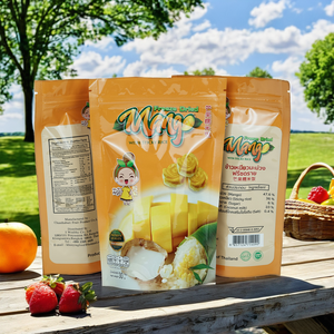 ถุงซิปหลากสีปิดผนึกกันรั่วสำหรับบรรจุภัณฑ์อาหารกึ่งสำเร็จรูปเหนียว<span class=keywords><strong>ทุเรียน</strong></span>พิมพ์ลายกำหนดเอง - Product Image 1