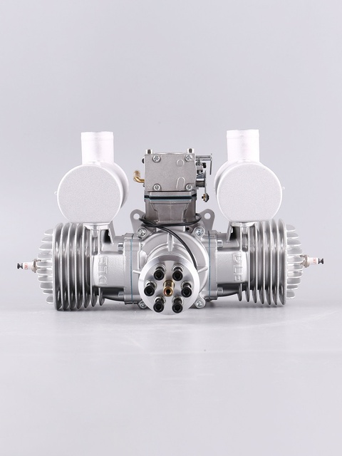 DLE170 Model Airplane Gasoline Twin-Cylinder Two-Stroke Side Exhaust Natural Air-Cooled Hand-Start 170CC Displacement Engine