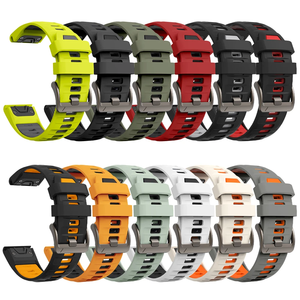 Bracelet en silicone Upro Sport Quickfit 22 mm 26 mm pour fenix 8 Pro, bracelet de montre en silicone bicolore Fenix 6X 6 Pro 5X 5 Plus - Product Image 1