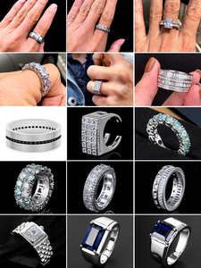 Ánh đồ trang sức cưới Solitaire thiết kế 14k vàng trắng GRA đá duy nhất 1 2 3 Carat moissanite Nhẫn đính hôn cho đám cưới - Product Image 6