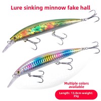 Leurre crankbait minnow coulant à corps rigide longue portée, effet laser, en ABS, idéal pour le brochet à gueule large