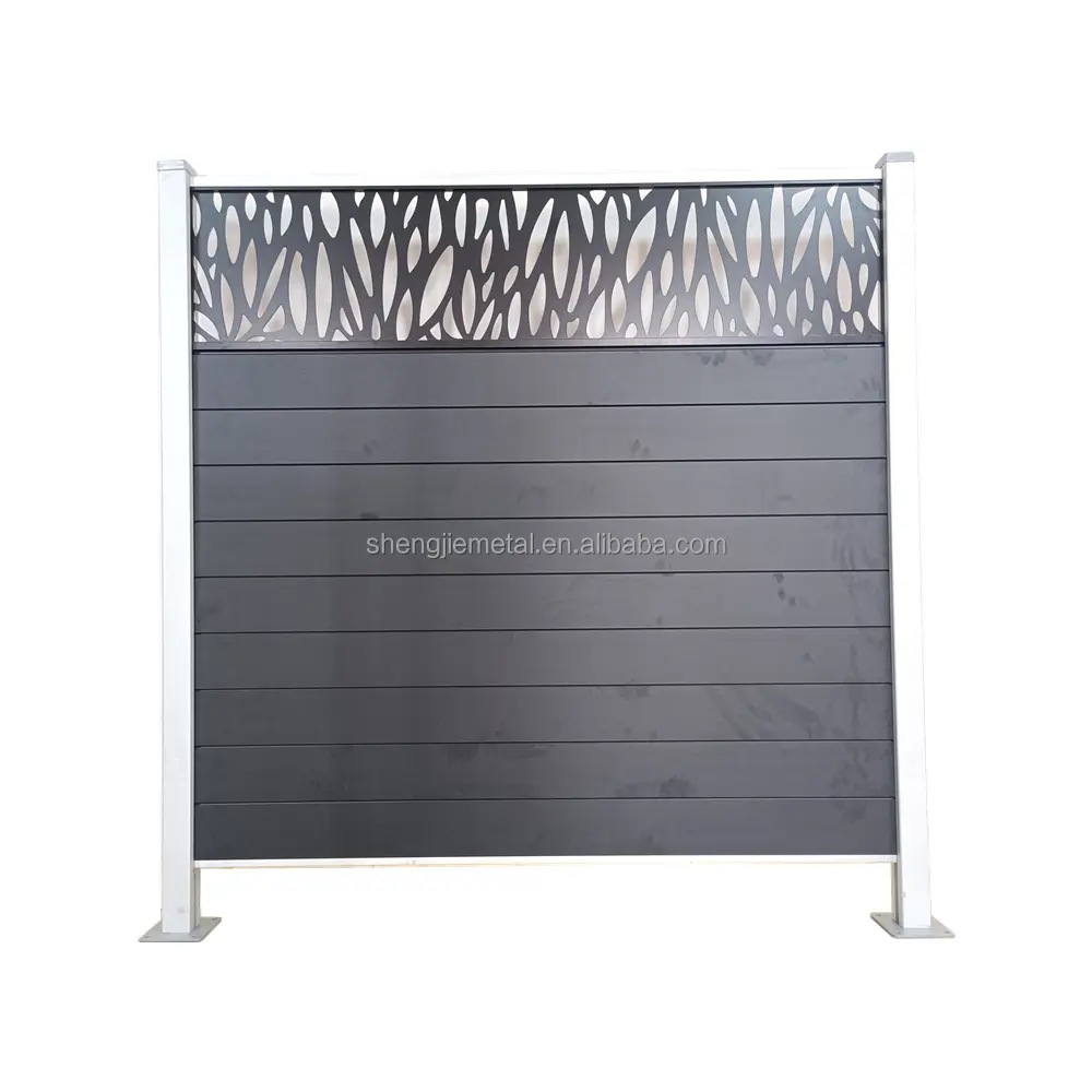 Puerta de entrada de Metal Industrial de aluminio moderna Puerta de diseño deslizante automática Puertas de aluminio motorizadas de aluminio para jardín