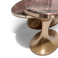 Visionnaire maßgeschneiderter speziell geformter Couchtisch Edelstahl-Eier-Coffee-Tisch Designer-Coffee-Tisch