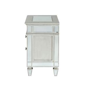 DB Varian Luxury Mirrored Smart <b>Nightstand</b> with 2 Drawers Modern European Style for Bedroom or Apartment Use - Product Image 5