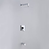 Aquacubic Mitigeur En Laiton Corps Principal Carré Douche À Main Ensemble Pluie Robinet De Douche