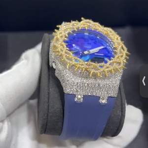 Thiết kế mới cắt tóc liên kết phong cách moissanite kim cương hip hop trang sức tùy chỉnh thực hiện Buss xuống 925 Bạc ga2100 xem bezel Bìa - Product Image 4