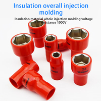 WEIDA VDE 1000V Insulated 10mm Seri 6mm Soket Hex WH71036 Alat Keselamatan Profesional untuk Teknisi Listrik yang Dibuat dengan Cetakan Injeksi