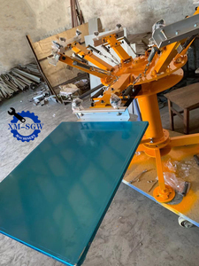 Chất lượng tốt 8 màu 8 trạm rotory Vải màn hình máy in t Áo sơ mi Màn hình in ấn Ribbon giá máy cho Pakistan - Product Image 4