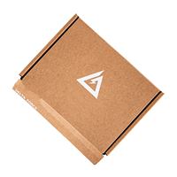 Boîte d'expédition auto-élevable en carton ondulé kraft, fabriquée à partir de matériaux recyclés, avec doublure en mousse, écologique, portable, durable, pour le commerce électronique