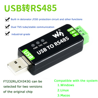 Módulo de Puerto Serie Micro Snow USB a RS485, Conversor Bidireccional de Puerto Serie de Grado Industrial de 485 a USB Semidúplex