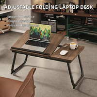 Table de lit relevable pliable à quatre vitesses réglables, bureau d'étude pour dortoir avec cadre en MDF et surface en PU