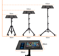 Trépied léger à 3 sections pour ordinateur portable, projecteur, appareil photo avec plateau pliable et support de téléphone