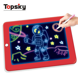 Penjualan laris bantalan gambar fluoresensi ajaib 3D edukasi mainan lukisan seni kreatif papan tulis plastik untuk anak-anak - Product Image 1