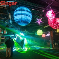 Globes décoratifs lumineux gonflables sur le thème du système solaire pour fêtes, en Oxford/PVC, avec options de couleurs personnalisées