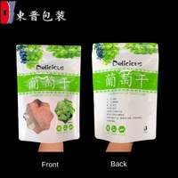 Sachet Doypack alimentaire refermable en matériau laminé avec logo personnalisé pour l'emballage de raisins secs et de fruits secs