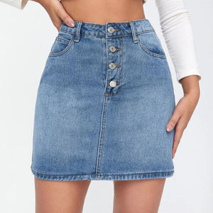 <span class=keywords><strong>Jupe</strong></span> en jean bleue pour filles, <span class=keywords><strong>jupe</strong></span> courte en jean pour femmes, <span class=keywords><strong>jupe</strong></span> mini en jean taille basse, Y2k - Product Image 1