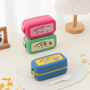 กล่องข้าวพลาสติก Bencircle B273 ป้องกันการรั่วซึม อุ่นได้ในไมโครเวฟ สำหรับเด็กและผู้ใหญ่ พกพาสะดวก ดีไซน์ทนทาน - Product Image 2