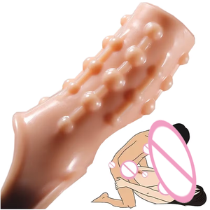 Manchon de pénis en TPE pour homme, stimulation clitoridienne, retard de l'éjaculation, jouets sexuels, manchon de pénis pour homme et couple - Product Image 1