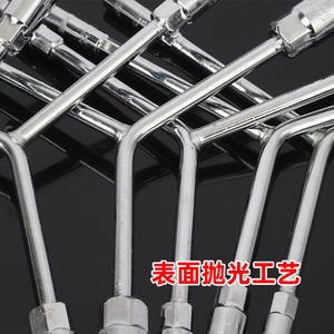 Clé à douille industrielle en acier de type Y, douille hexagonale, outil de pneumatique à angle de 115 degrés, surface plaquée, en pouces (imperial) - Product Image 3