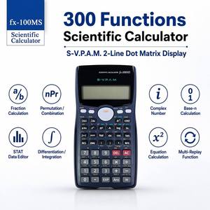 Calculatrice scientifique FX-100MS, alimentée par piles bouton, en plastique, 240 fonctions, 100MS, papeterie, piles AAA pour examen <span class=keywords><strong>BAII</strong></span> Plus - Product Image 5