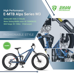 Vélo de <span class=keywords><strong>montagne</strong></span> électrique Roadsan ODM OEM E-MTB M3 Bafang 750W Moteur central Batterie intégrée Double suspension Léger - Product Image 2