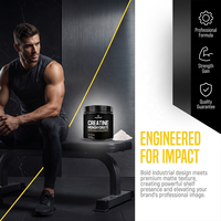 Bubuk Creatine Monohydrate Murni Tanpa Rasa, Creatine Mikronisasi Mendukung Kekuatan Latihan, Energi Otot, dan Performa Atletik
