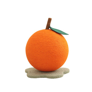 Sisal Cat Scratching Ball Orange Shape Non Shedding Cat Toy Roly Poly Claw Sharpener For Cats Pet Supplies - Product Image 2