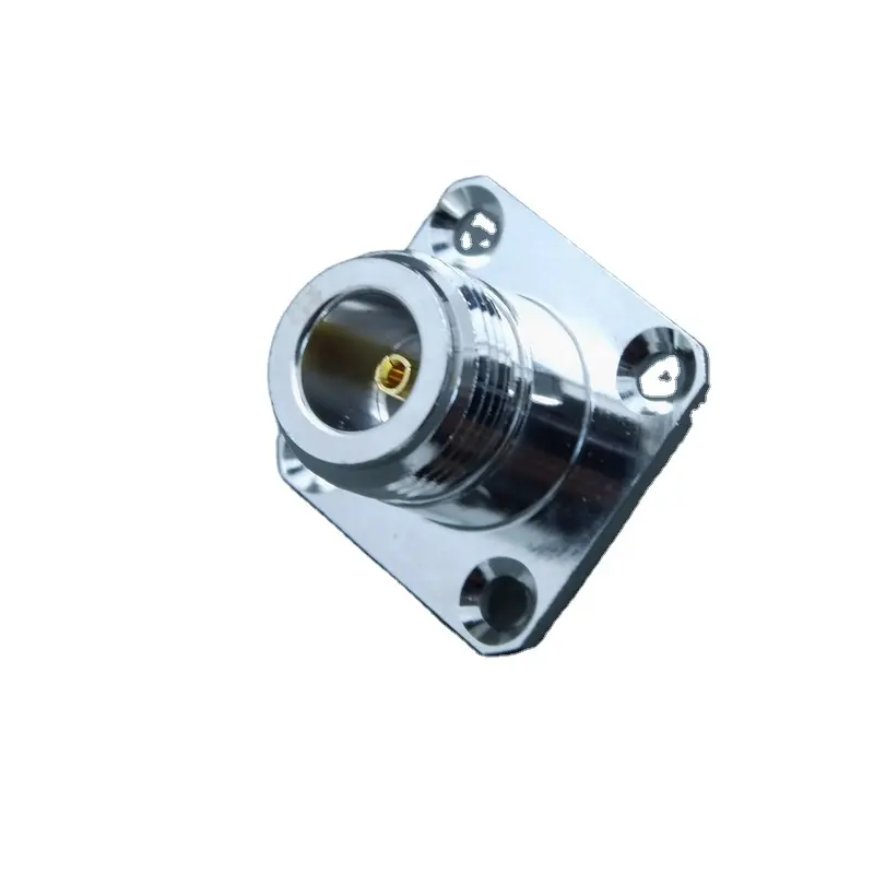 Conector Coaxial RF con 4 agujeros, conector hembra N 25,4mm SQ