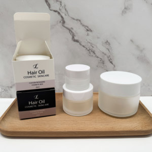 Envases Cosméticos de Lujo con Logotipo Personalizado, Tarro de Vidrio Esmerilado Transparente con Tapa para Crema Cosmética para Ojos, Rostro y Cuerpo, 5g, 10g, 20g, 30g, 50g, 100g, 200g - Product Image 1