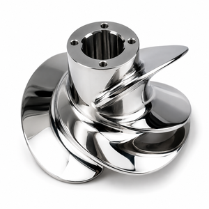 Hélice en acier inoxydable poli miroir usinée sur mesure par CNC avec usinage par électroérosion à fil pour équipement industriel, yachts et scooters nautiques OEM - Product Image 1