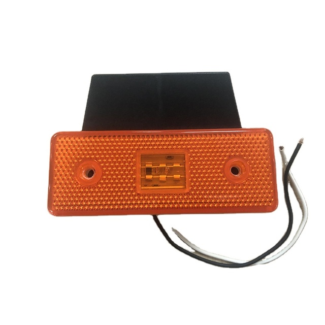 12V or 24V Truck Side Light Amber Marker Clearance Light with Reflector Trailer Side Light