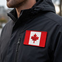 Écusson brodé du drapeau du Canada, feuille d'érable canadienne, à repasser ou à coudre, emblème national, écussons brodés, étiquette